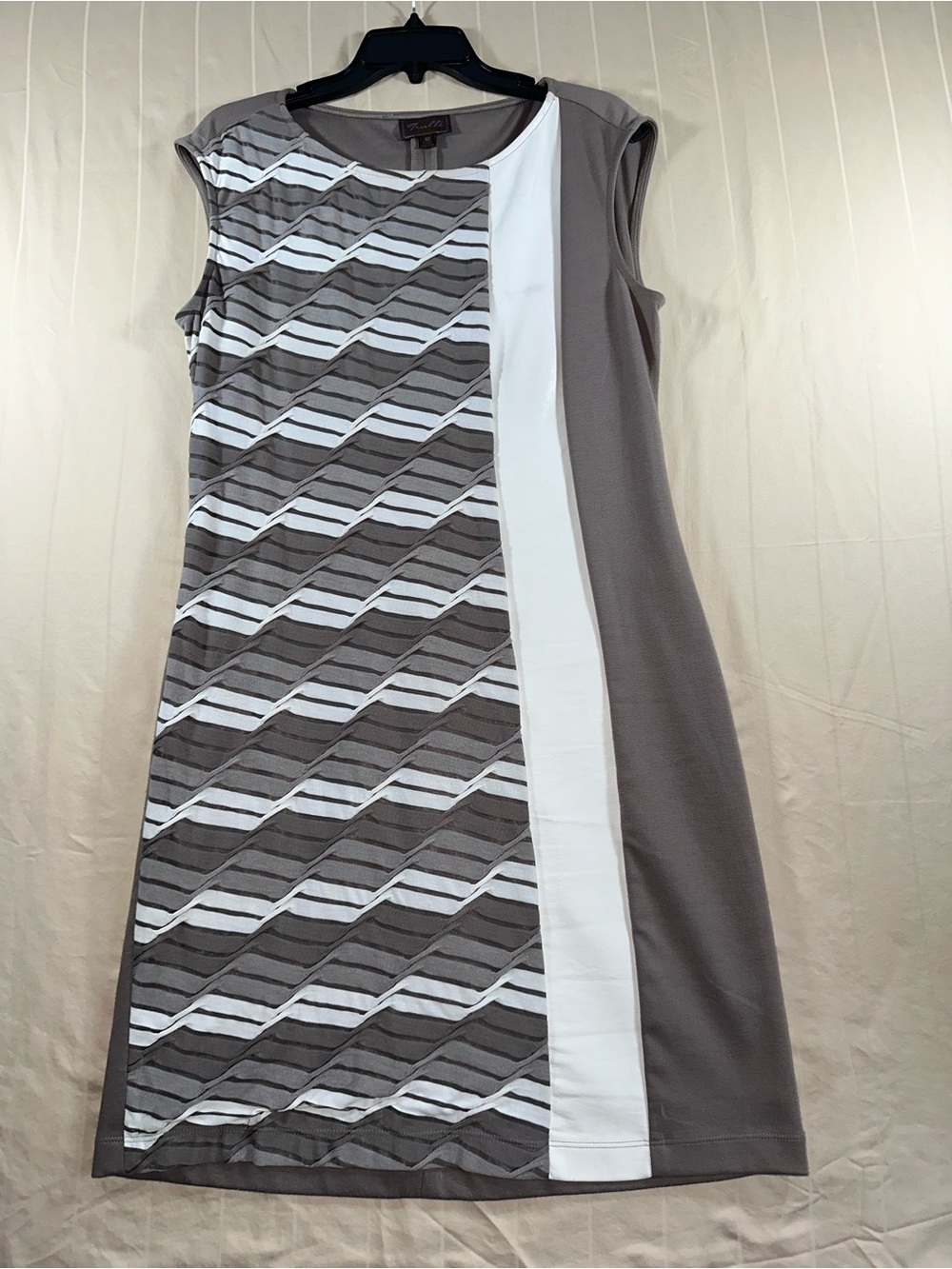 Trulli Sleeveless Geometric Chevron Colorblock Shift Dress Size 12 EUC